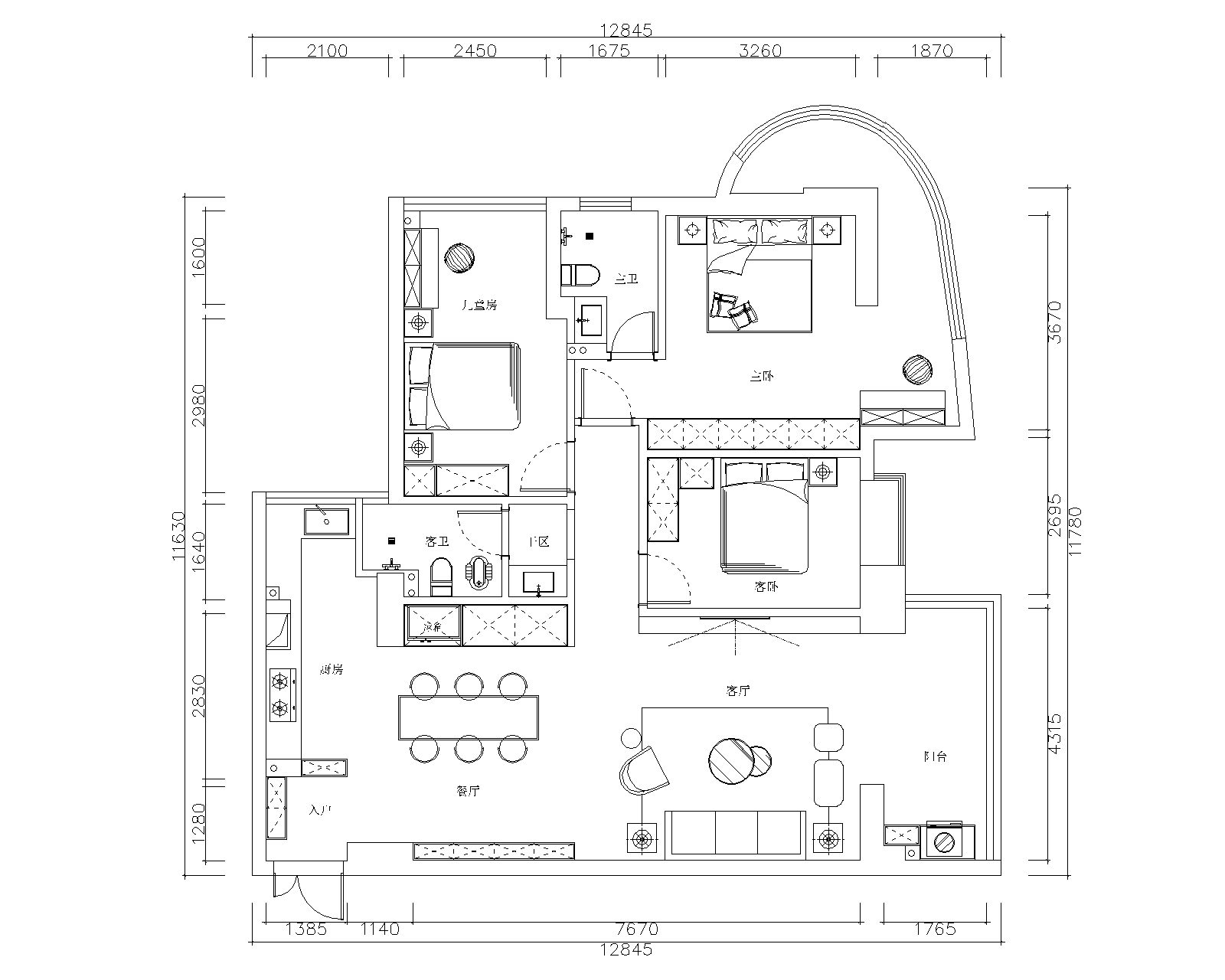 三葉石新作 | 華泰壹品125㎡，簡約純粹的美
